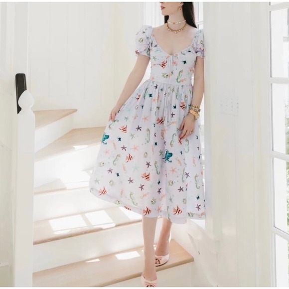 Hill House Lilac Puff Sleeve Dress - Picture 2 of 11